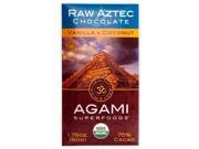 Agami Superfood Raw Aztec Chocolate Vanilla Coconut Quality of Life Labs 1.75 oz Bar