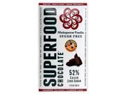 Superfood Chocolate Madagascar Vanilla Suger Free Quality of Life Labs 1.75 oz Bar