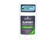 Clay Dry Deodrant Men Sandlewood Zion Health 2.5 oz Stick