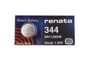 Renata Battery 344 SR1136SW Silver 1.55v 1 Battery Per Pack