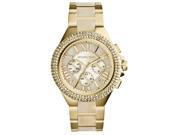 Michael Kors Camille Chrono Champagne Dial Gold tone Horn Acetate Watch MK5902
