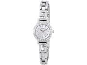 GUESS Women s U0411L1 Silver Tone Jewelry Inspired Watch with Self Adjustable Bracelet