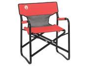 Coleman 2000009888 Chair Steel Deck W Mesh Red Grey Black