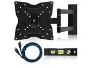 Cheetah Mounts ALAMLB LCD TV Wall Mount Bracket with Full Motion Swing Out Tilt and Swivel Articulating Arm for 23 37 Flat Screen Displays with VESA 75 to 200