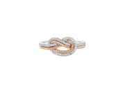 Effy Jewelry Effy Duo 14K White and Rose Gold Diamond Ring 0.18 TCW Size 7