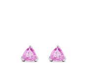 Effy Jewlery Effy 14K White Gold Pink Sapphire Stud Earrings 1.49 TCW