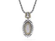 Effy Jewlery Effy 925 Sterling Silver and 18K Gold Accented Diamond Pendant 0.13 TCW
