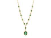 Effy Jewlery Effy 14K Yellow Gold Emerald and Diamond Necklace 4.62 TCW