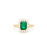 Effy Jewelry Effy Brasilica 14K Yellow Gold Emerald and Diamond Ring 1.84 TCW Size 7