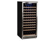 EdgeStar 121 Bottle Single Zone Built In Wine Cooler Stainless Steel and Black