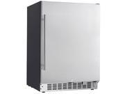 5.49 Cu. Ft. EdgeStar 142 Can Stainless Steel Beverage Cooler Black and Stainless Stee