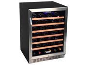 EdgeStar 53 Bottle Built In Wine Cooler Stainless Steel Black