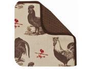 Envision Home Farmhouse Rooster Microfiber Dish Drying Mat 16 Inch by 18 Inch
