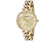 Stuhrling 596 04 Women s Vogue 23K Gold Plated Case Chain Link Watch