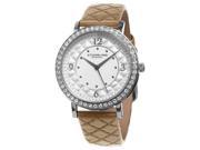 Stuhrling Original Audrey 786 01 Crystal Accented Leather Strap Womens Watch