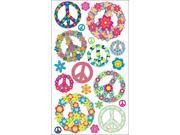Sticko 58 Stickers Floral Peace Signs