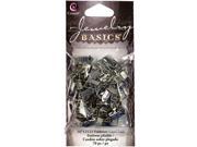 Jewelry Basics Metal Findings Silver Small Foldover Ends 70 Pkg