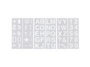 Stencil Sheet Set 2 Alphabet Numeric Symbol 6 Sheets