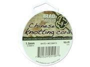 Chinese Knotting Cord 1.5mm 16.4 Feet Spool White