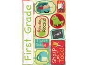 School Cardstock Stickers 5.5 X9 First Grade