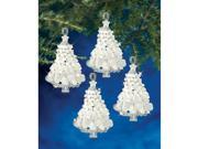 Holiday Beaded Ornament Kit Frosted Tree Twists