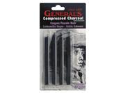 Compressed Charcoal Sticks 4 Pkg Black Soft Assorted