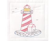 Stamped White Quilt Blocks 9 X9 12 Pkg Lighthouse