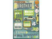 Brother Cardstock Stickers 5.5 X9 Forever My Brother