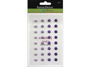 Eyelet Outlet Adhesive Back Enamel Dots 32 Pkg Purple