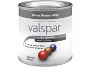 1 2 Pt Premium Latex Enamel Paint Pewter Gray VALSPAR 65039 Pewter Gray