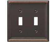 AmerTac Westek Aged Bronze 2 Tgl Wallplate 149TTDB