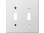 AmerTac Westek White 2 Toggle Wall Plate C981TTW