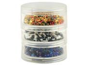 Bead Storage Screw Stack Cannisters 2.75 X1 3 Pkg