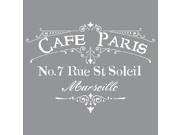 Americana Decor Stencil Cafe Paris