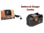 Ridgid R8411503 Drill 18v NiCad MAX 2.5 Ah Battery Charger R840091 Combo 130254011 BC 140154001