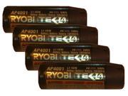 Ryobi TEK4 AP4001 Replacement 4V Li on 1.3 ah Battery 4 Pack 130166010