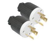 Superior Electric 2 Pack Twist Lock 30 Amps 250V 3 Wire Plug YGA017 2PK