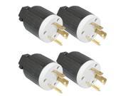 Superior Electric 4 Pack Twist Lock 30 Amps 250V 3 Wire Plug YGA017 4PK