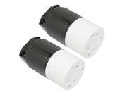 Superior Electric 2 Pack 30 Amps 125V Twist Lock 3 Wire Receptacle YGA024F 2PK