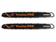 Poulan Pro Gas Chainsaw 2 Pack 18 Chain Bar Assembly 581562403 2PK