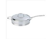 Demeyere Atlantis 4.2 Qt Stainless Steel Low Sautepan with Lid