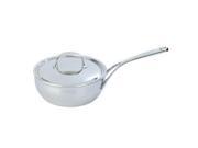 Demeyere Atlantis 2.6 Qt Stainless Conic Saute Pan with Stainless Steel Lid