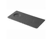 Revol Basalt Rectangular Tray with Indent for Espresso Cappuccino 9.75 x 4.75 x 0.25 Slate