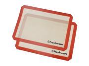 Freshware BM 102PK 16.5 by 11.6 Inch Silicone Non Stick Baking Mat with Cut Corner Half Size 2 Pack