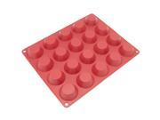 Freshware CB 102RD 20 Cavity Mini Silicone Mold for Homemade Tart Quiche Pastry Cake Pie Pudding Jello and More