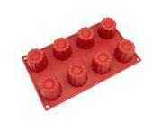 Freshware SL 107RD 8 Cavity Medium Silicone Mold for Caneles and Bordelais Fluted Cakes