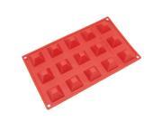Freshware SM 101RD 15 Cavity Silicone Mini Pyramid Chocolate Candy and Gummy Mold