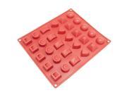 Freshware CB 114RD 30 Cavity Silicone Mold for Making Homemade Chocolate Candy Gummy Jelly and More
