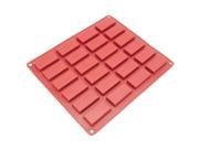 Freshware CB 115RD 24 Cavity Mini Silicone Mold for Homemade Soap Cake Chocolate Candy Cookie and More