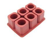 Freshware FI 107RD 6 Cavity Square Ice Shot Glass Silicone Mold